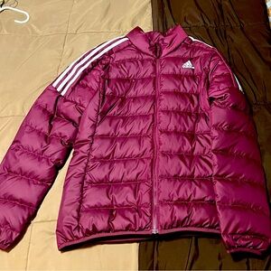 Adidas Maroon Puffer Jacket
